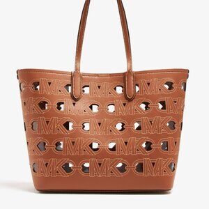 Michael Kors Eliza Large E/W Open Tote Bag in Luggage #30S4SZAT7P NWT